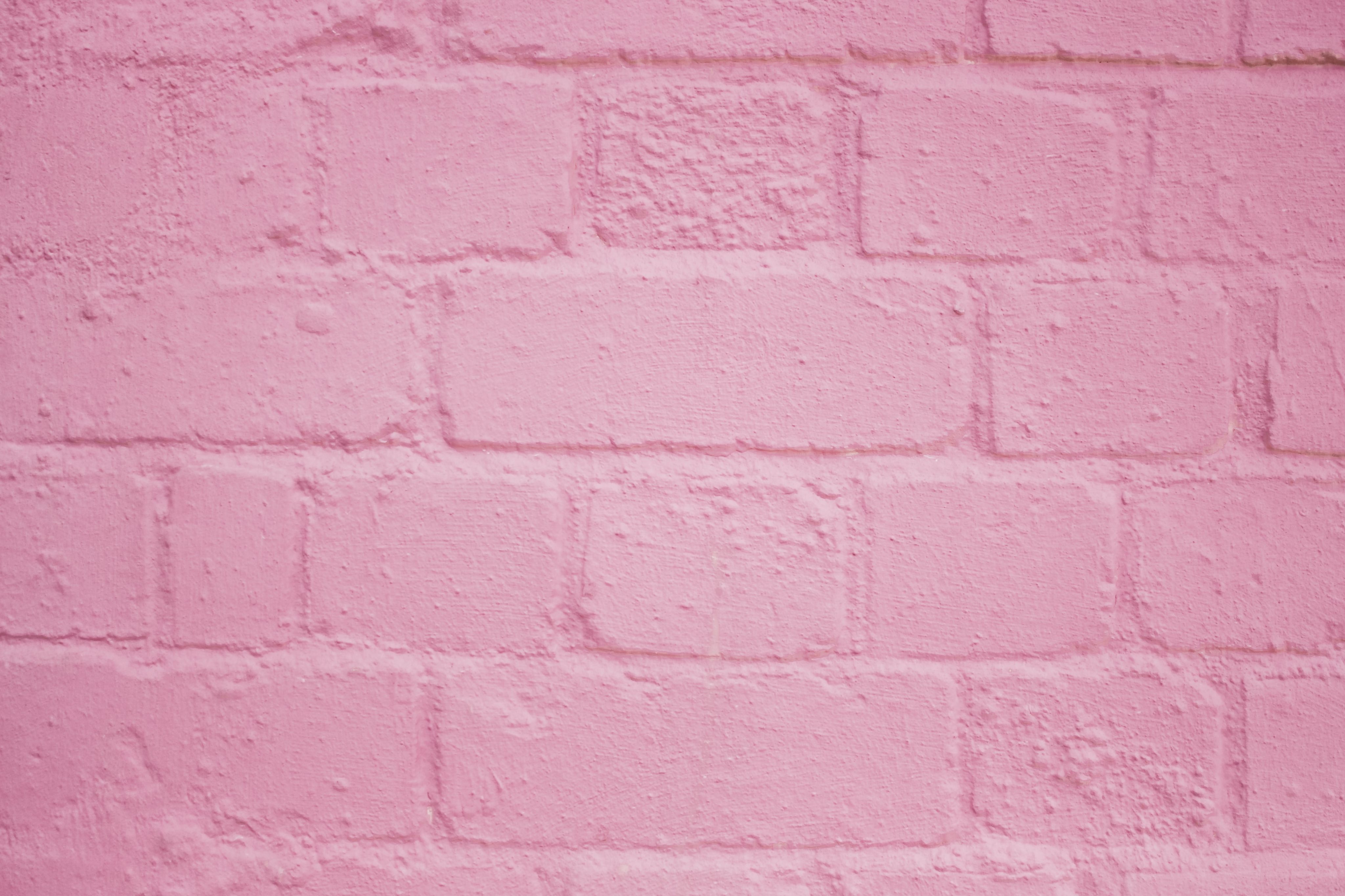 pink painted brick wall